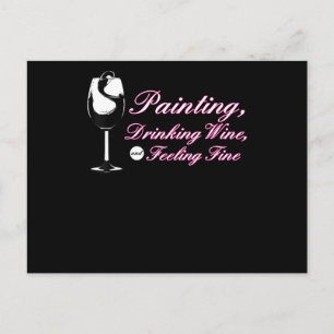 Malerei Malerei Drink Wein Gefühl Fine Postkarte
