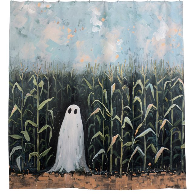 Malerei mit Feldölfelsenmasten aus Ghost Duschvorhang (Vorderseite)