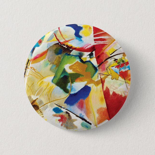Malerei mit grüner Mitte von Wassily Kandinsky Button (Vorderseite)