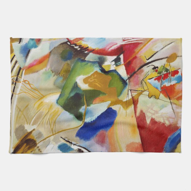 Malerei mit grüner Mitte von Wassily Kandinsky Geschirrtuch (Horizontal)