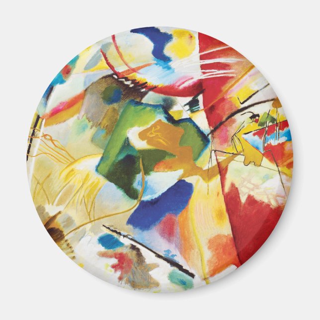 Malerei mit grüner Mitte von Wassily Kandinsky Magnet (Vorne)