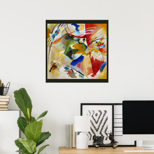 Malerei mit grüner Mitte von Wassily Kandinsky Poster