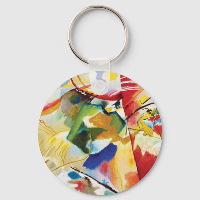 Malerei mit grüner Mitte von Wassily Kandinsky Schlüsselanhänger (Vorderseite)