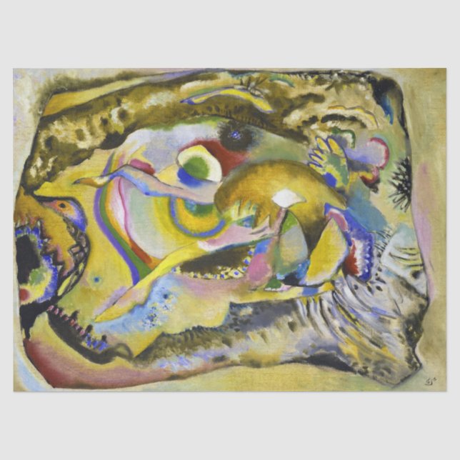 Malerei mit klarem Hintergrund von Kandinsky Seidenpapier (Vorderseite)