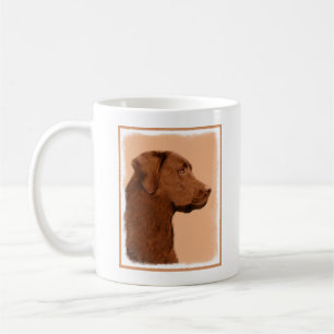 Malerei mit Labrador Retriever (Schokolade) - Hund Kaffeetasse