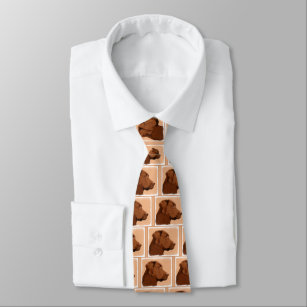 Malerei mit Labrador Retriever (Schokolade) - Hund Krawatte