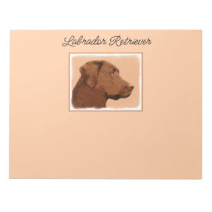 Malerei mit Labrador Retriever (Schokolade) - Hund Notizblock