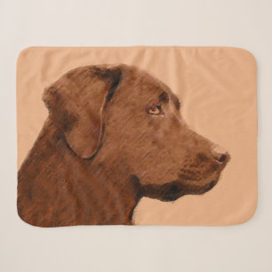 Malerei mit Labrador Retriever (Schokolade) - Hund Sherpadecke