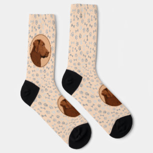 Malerei mit Labrador Retriever (Schokolade) - Hund Socken
