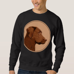 Malerei mit Labrador Retriever (Schokolade) - Hund Sweatshirt