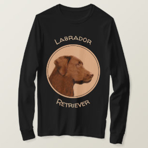 Malerei mit Labrador Retriever (Schokolade) - Hund T-Shirt