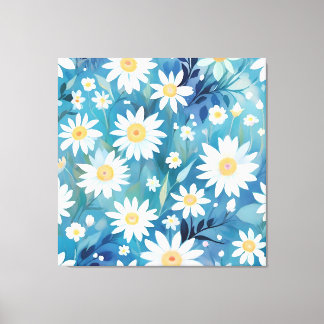 Malerei mit weißen Blume Leinwanddruck
