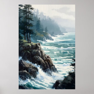 Malerei Ocean Poster Kunst Kunst, Dichtung und Mus