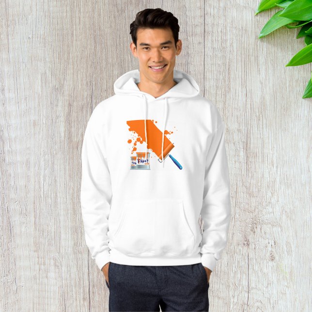 Malerei Orange Paint Mens Hoodie (Von Creator hochgeladen)