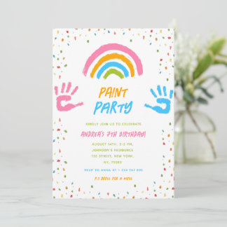 Malerei Party jedes Alters Kind Malerei Art Geburt Einladung