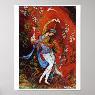 Malerei Persischer Girl Pouring Wein aus Krug Poster