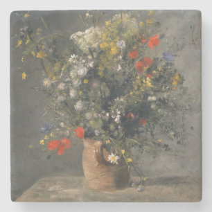 Malerei Pierres Auguste Renoir, Blumen in einem Steinuntersetzer
