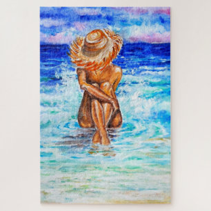 Malerei Puzzle an der Küste - Frauen und Meer