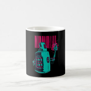 Malerei Robot Spray Painting Grafi Bar Code Kaffeetasse