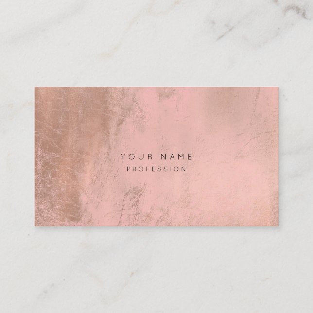 Malerei Rose Gold Rosa Rosa Anruferkarte Terminkarte (Vorderseite)