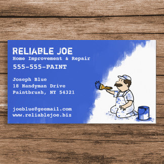 Malerei Royal Blue Paint | Fun Contractor Visitenkarte