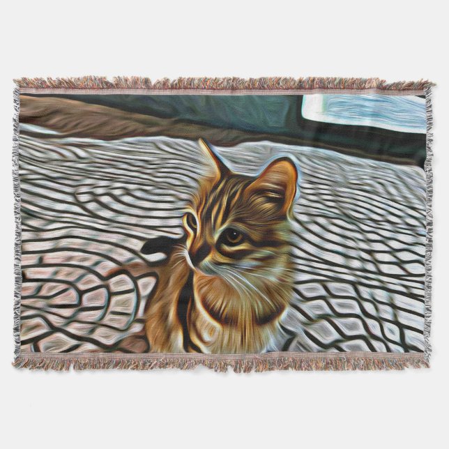 Malerei Schöne Katze Decke (Vorderseite)