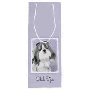 Malerei Shih Tzu - niedliche ursprüngliche Geschenktüte Für Weinflaschen