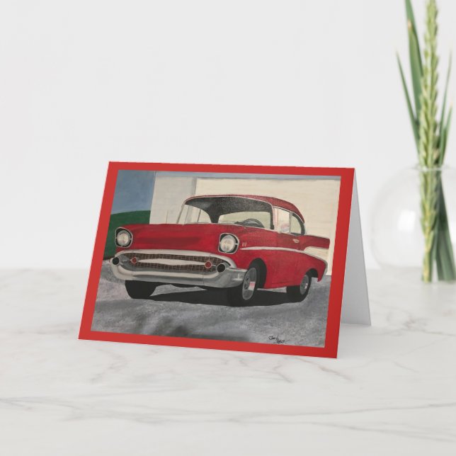 Malerei Vintager amerikanischer Autokarten Karte (Vorderseite)