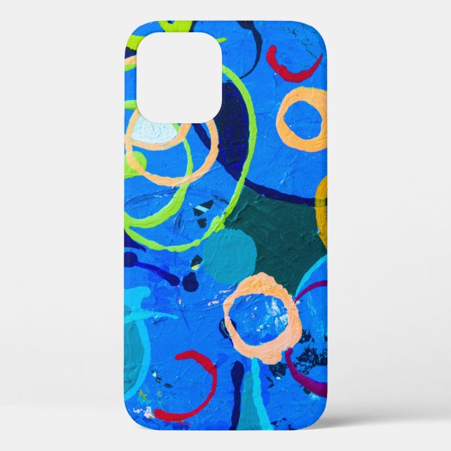 Malerei von abstraktem Kunstöl und Acrylfarbe auf  Case-Mate iPhone Hülle (Rückseite)