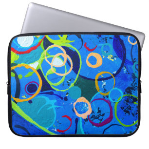 Malerei von abstraktem Kunstöl und Acrylfarbe auf  Laptopschutzhülle