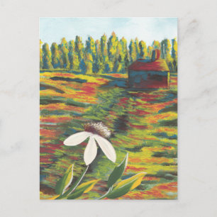 Malerei von Blume Wiese & Shack Postkarte