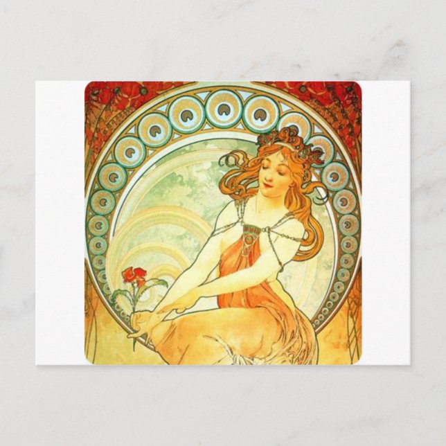 Malerei. Von der Arts Serie von Mucha Postkarte (Vorderseite)