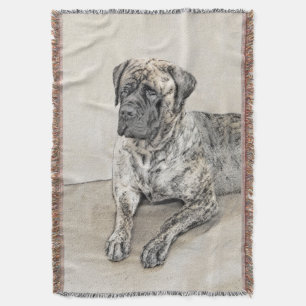 Malerei von englischen Mastiff (Brindle) - Hundeku Decke
