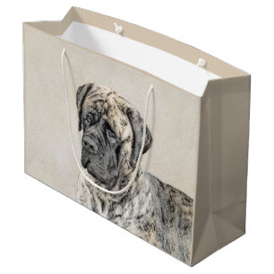 Malerei von englischen Mastiff (Brindle) - Hundeku Große Geschenktüte