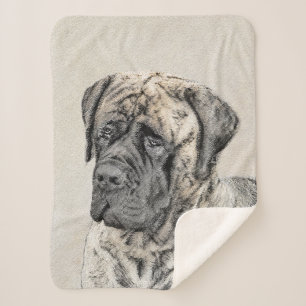 Malerei von englischen Mastiff (Brindle) - Hundeku Sherpadecke