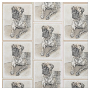 Malerei von englischen Mastiff (Brindle) - Hundeku Stoff
