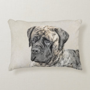 Malerei von englischen Mastiff (Brindle) - Hundeku Zierkissen