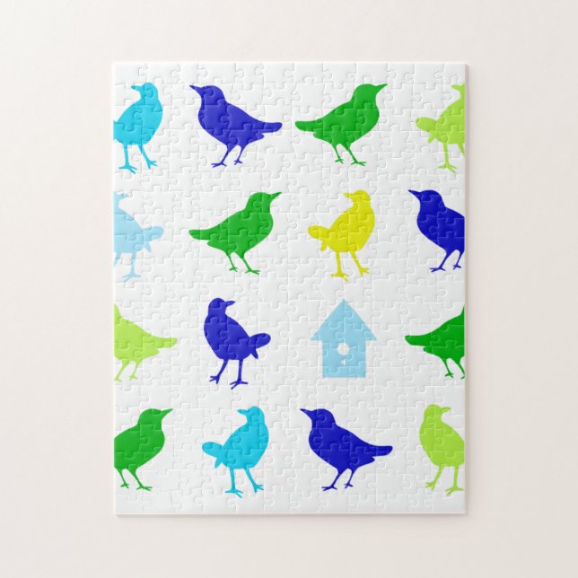 Malerei von farbigen Vögeln durch Chariklia Zarris (Vertikal)