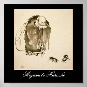Malerei von Miyamoto Musashi, C. 1600's Poster