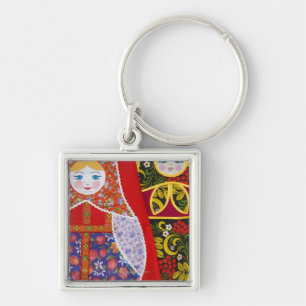 Malerei von Russe Matryoshka Puppe Schlüsselanhänger