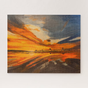 Malerei von Scripps Pier, La Jolla, CA