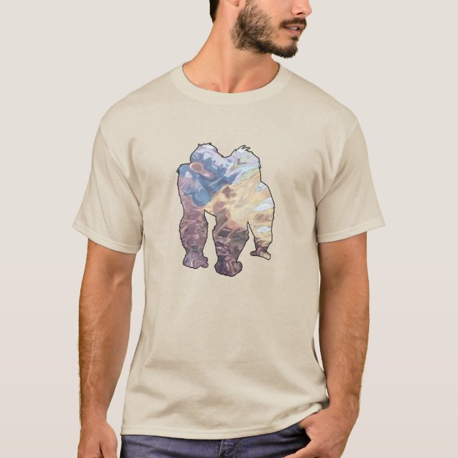 MALEREIEN - BLUE MONKEY FEUERLICHT T-Shirt (Vorderseite)