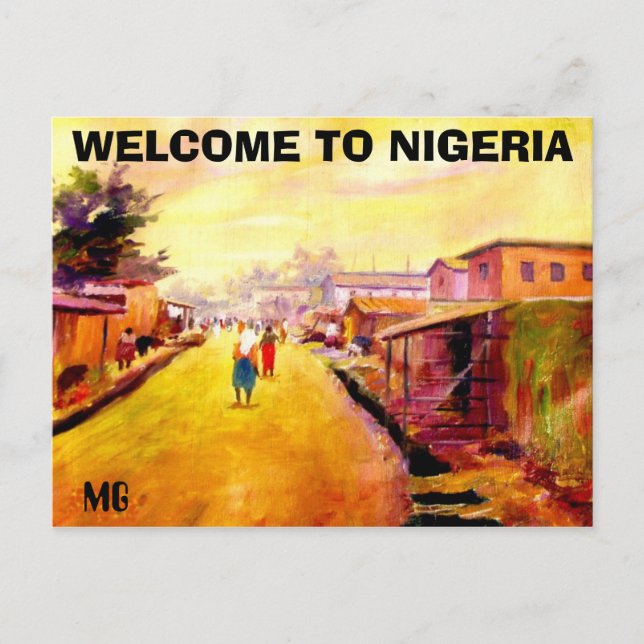 MALERIE 5, WILLKOMMEN IN NIGERIA, MG POSTKARTE (Vorderseite)