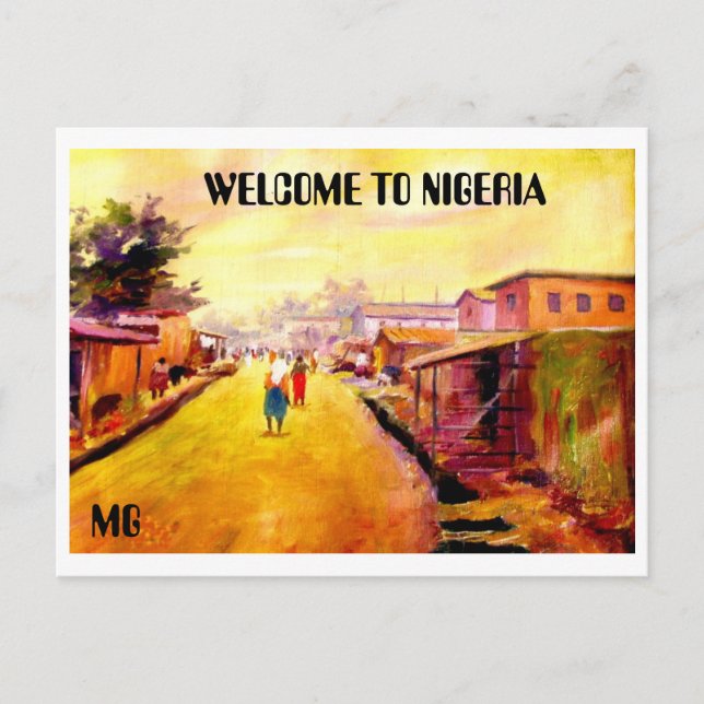 MALERIE 5, WILLKOMMEN IN NIGERIA, MG POSTKARTE (Vorderseite)