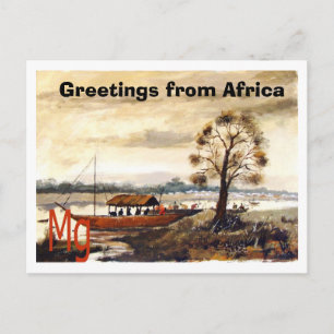 MALERIN 7 Kopie, Gruß aus Afrika Postkarte