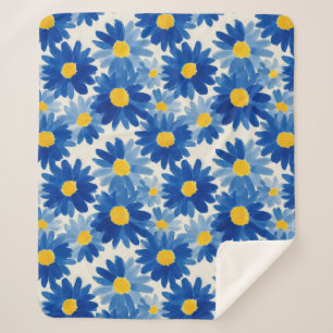 Malerisch blaue und gelbe Blume Sherpadecke