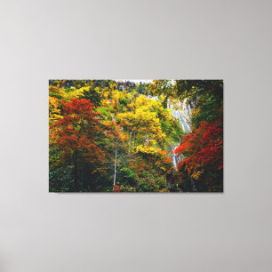 Malerische Aussicht auf Fall Hagoromo Falls Hokkai Leinwanddruck