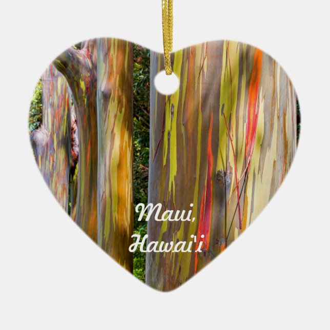 Malerische Bäume und Bambuswälder, Maui Keramikornament (Vorne)