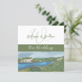 Malerische bemalte Hochzeitsfeier Einladung