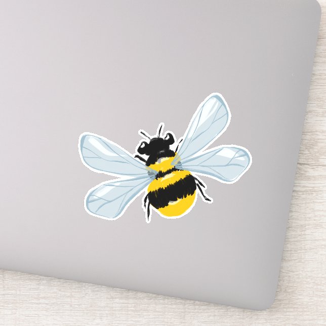 Malerische BienenIllustration Aufkleber (Detail)